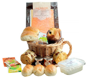 KOSHER LUXURY AFTERNOON TEA IDEAL FOR PURIM ENJOYMENT OR FOR ANY OCCASION. IN A NOVELTY WICKER TEACUP WITH SMOKED SALMON, CREAM CHEESE, SCONES, BRIDGE ROLLS, MUFFINS, HERBAL TEAS. SUITABLE FOR PARENTS/GRAND PARENTS, BEST WISHES, THANK YOU & ANNIVERSARIES,