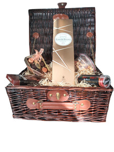 Food Hamper. Luxury Vintage Kosher Hamper With Laurent Perrier Brut Champagne, Nuts, Chocolates & Cremes. An Exquisite Kosher Gift For Any Celebration Including Aufruf, Mazel Tov, Anniversaries. Delivered in London And Throughout the UK.