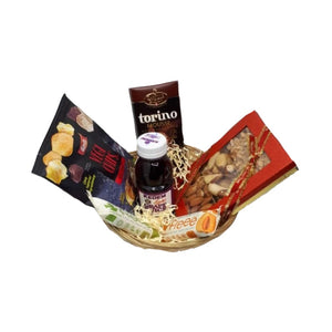 SHAVOUTH Kosher Gift Basket. A Refreshing Kosher Cheese Basket With French Wine Or Grape Juice, Three Types Of Cheese And Fresh Fruits. This Gift Will Be Appreciated By Cheese Lovers Throughout The Year.