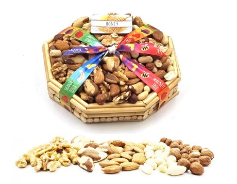Hamper Gift With Nuts, Dried Fruits, Chocolates And Cremes. Kosher Gluten Free & Vegan. CORPORATE GIFTS. SHIVA, SHANA TOVA. Free Delivery UK.