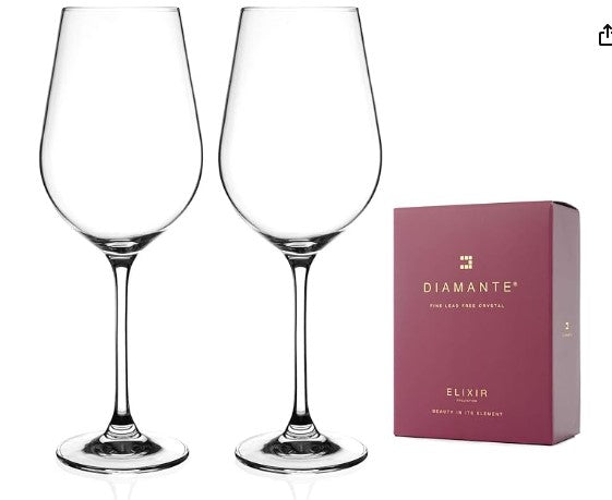 Luxury Kosher Chateauneuf du Pape Wine, Crystal Wine Glasses And Chocolates With A Round Metallic Reusable Tray. Ideal for Aufruf, Mazel Tov, Shabbat, Purim And For All Occasions)  Gift Wrapped and Delivered Throughout The UK.